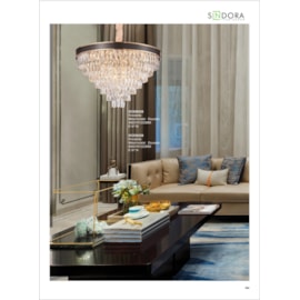 PENDENTE 60×40CM E14×14, METAL+CRISTAL DOURADO E PRETO | SINDORA DCD00229 PENDENTE 60×40CM E14×14, METAL+CRISTAL DOURADO E PRETO | SINDORA DCD00229