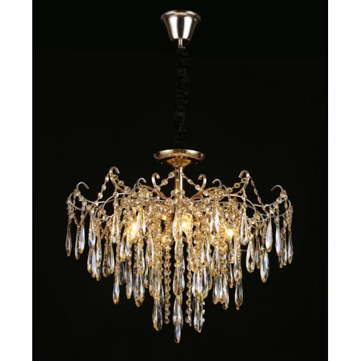 PENDENTE 60×50CM E14×6, METAL+CRISTAL DOURADO/AMBAR | SINDORA DCD00423 PENDENTE 60×50CM E14×6, METAL+CRISTAL DOURADO/AMBAR | SINDORA DCD00423