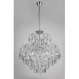 PENDENTE 60×68CM E14×6, METAL+CRISTAL CROMADO | SINDORA DCD00444 PENDENTE 60×68CM E14×6, METAL+CRISTAL CROMADO | SINDORA DCD00444