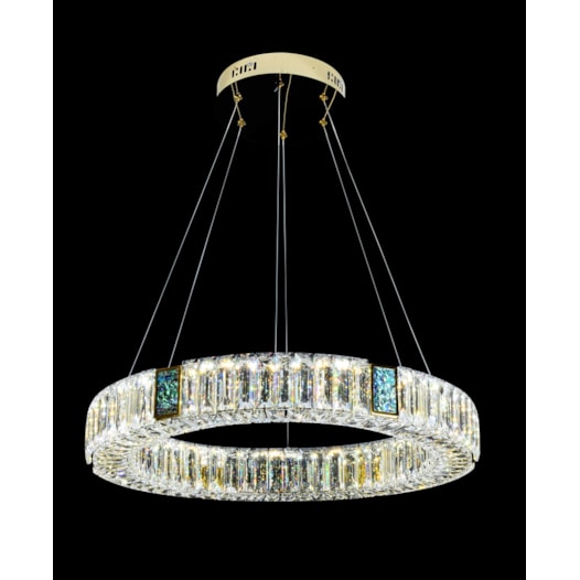 PENDENTE 60CM 30W 3000K BIVOLT INOX+CRISTAL CHAMPAGNE | SINDORA DCD00753 PENDENTE 60CM 30W 3000K BIVOLT INOX+CRISTAL CHAMPAGNE | SINDORA DCD00753