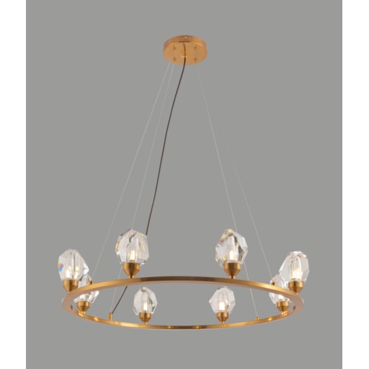 PENDENTE 60CM G9×8, METAL+CRISTAL DOURADO | SINDORA DCD02029 PENDENTE 60CM G9×8, METAL+CRISTAL DOURADO | SINDORA DCD02029