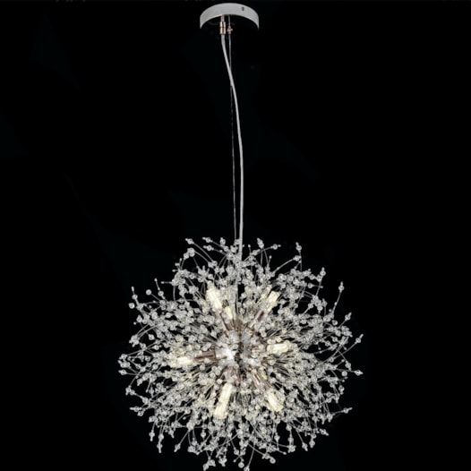 PENDENTE 60CM G9X12, METAL+CRISTAL CROMADO | SINDORA DCD00777 PENDENTE 60CM G9X12, METAL+CRISTAL CROMADO | SINDORA DCD00777