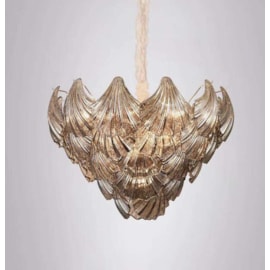 PENDENTE 65×45CM E14×8, METAL+CRISTAL DOURADO/FUME | SINDORA DCD00224