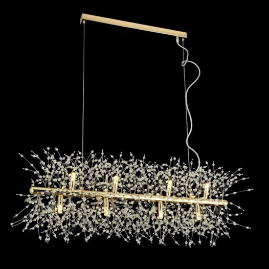 PENDENTE 70x30CM G9X9, METAL+CRISTAL DOURADO | SINDORA DCD00772 PENDENTE 70x30CM G9X9, METAL+CRISTAL DOURADO | SINDORA DCD00772