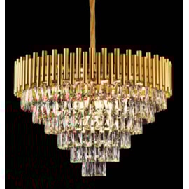 PENDENTE 72×43CM E14×15, METAL+CRISTAL DOURADO | SINDORA DCD00454 PENDENTE 72×43CM E14×15, METAL+CRISTAL DOURADO | SINDORA DCD00454