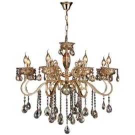 PENDENTE 75x80CM E14X8, METAL+CRISTAL DOURADO | SINDORA DCD00479-8 PENDENTE 75x80CM E14X8, METAL+CRISTAL DOURADO | SINDORA DCD00479-8