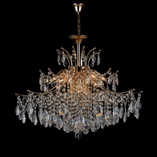 PENDENTE 80×65CM E14×9, METAL+CRISTAL DOURADO | SINDORA DCD00435 PENDENTE 80×65CM E14×9, METAL+CRISTAL DOURADO | SINDORA DCD00435