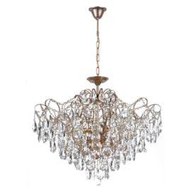 PENDENTE 80x80CM 60W E14X12, METAL+CRISTAL DOURADO | SINDORA DCD00476 PENDENTE 80x80CM 60W E14X12, METAL+CRISTAL DOURADO | SINDORA DCD00476