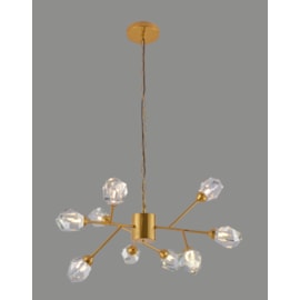 PENDENTE 82CM G9×9, METAL+CRISTAL DOURADO | SINDORA DCD02026 PENDENTE 82CM G9×9, METAL+CRISTAL DOURADO | SINDORA DCD02026