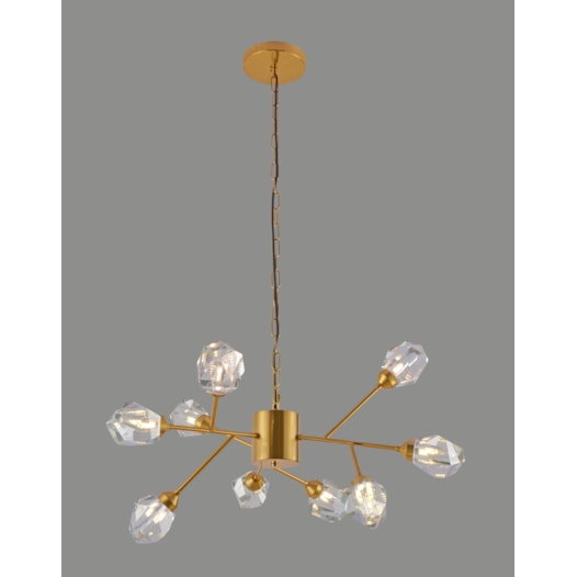 PENDENTE 82CM G9×9, METAL+CRISTAL DOURADO | SINDORA DCD02026 PENDENTE 82CM G9×9, METAL+CRISTAL DOURADO | SINDORA DCD02026