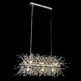 PENDENTE 90x30CM G9X9, METAL+CRISTAL CROMADO | SINDORA DCD00775 PENDENTE 90x30CM G9X9, METAL+CRISTAL CROMADO | SINDORA DCD00775