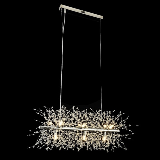 PENDENTE 90x30CM G9X9, METAL+CRISTAL CROMADO | SINDORA DCD00775 PENDENTE 90x30CM G9X9, METAL+CRISTAL CROMADO | SINDORA DCD00775