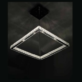 PENDENTE ALIANÇA QUADRADO - 100CM 58W CRISTAL TRANSLÚCIDO | DNA LUSTRES - ALQU-100-1 PENDENTE ALIANÇA QUADRADO - 100CM 58W CRISTAL TRANSLÚCIDO | DNA LUSTRES - ALQU-100-1