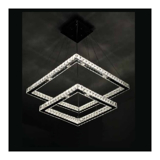 PENDENTE ALIANÇA QUADRADO - 100CM/80CM  104W CRISTAL HONEY | DNA LUSTRES - ALQU-100-2-H PENDENTE ALIANÇA QUADRADO - 100CM/80CM  104W CRISTAL HONEY | DNA LUSTRES - ALQU-100-2-H