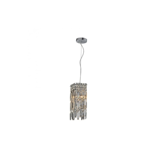 PENDENTE AMSTERDÃ METAL E CRISTAL CROMADO 1XG9 | HEVVY 0648 SL-5647/H1 TR PENDENTE AMSTERDÃ METAL E CRISTAL CROMADO 1XG9 | HEVVY 0648 SL-5647/H1 TR