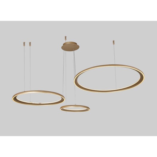 PENDENTE ANELLO DOURADO 142W 3000K 9300lm BIVOLT 20lm 400MM | SL ILUMINAÇÃO 490 PENDENTE ANELLO DOURADO 142W 3000K 9300lm BIVOLT 20lm 400MM | SL ILUMINAÇÃO 490