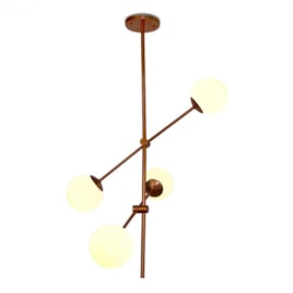 PENDENTE ANGULUS Ø60X85CM ALUMÍNIO E VIDRO | SPOTLINE 744/4 PENDENTE ANGULUS Ø60X85CM ALUMÍNIO E VIDRO | SPOTLINE 744/4