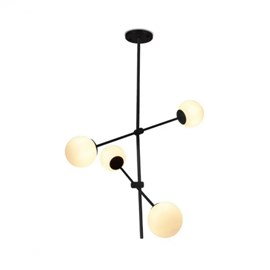 PENDENTE ANGULUS Ø60X85CM ALUMÍNIO E VIDRO | SPOTLINE 744/4 PENDENTE ANGULUS Ø60X85CM ALUMÍNIO E VIDRO | SPOTLINE 744/4