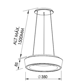 PENDENTE APOLLO BIVOLT 16,8W 4000K 350X85MM | NEWLINE 585LED4 PENDENTE APOLLO BIVOLT 16,8W 4000K 350X85MM | NEWLINE 585LED4