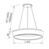 PENDENTE APOLLO BIVOLT 25,2W 3000K 470X85MM | NEWLINE 586LED3