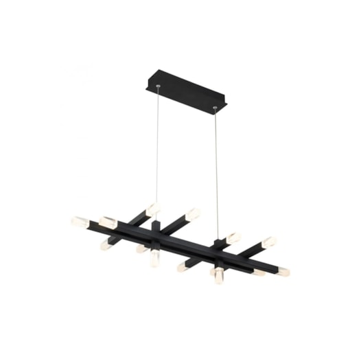 PENDENTE ARPOADOR PRETO E TRANSP 37X80X15.2CM 14X3W 3000K | BELLA ILUMINAÇÃO BD002R PENDENTE ARPOADOR PRETO E TRANSP 37X80X15.2CM 14X3W 3000K | BELLA ILUMINAÇÃO BD002R