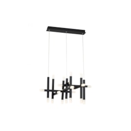 PENDENTE ARPOADOR PRETO E TRANSP 59.8X63.8X38.4CM 23X3W | BELLA ILUMINAÇÃO BD002Q