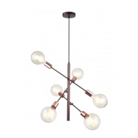 PENDENTE ARROW 6XE27 40W 50X51CM METAL CAFÉ | STUDIOLUCE PD1310-CA PENDENTE ARROW 6XE27 40W 50X51CM METAL CAFÉ | STUDIOLUCE PD1310-CA