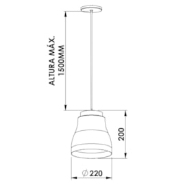 PENDENTE ARUA 25W 220X200MM | NEWLINE PD02015