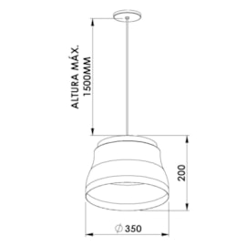 PENDENTE ARUA 25W 350X200MM | NEWLINE PD02016