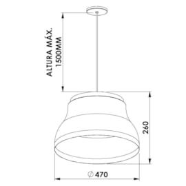 PENDENTE ARUA 25W 470X260MM | NEWLINE PD02017