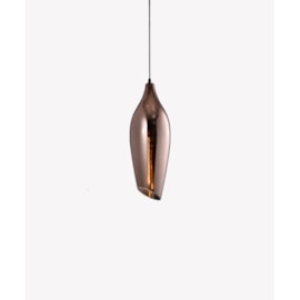 PENDENTE ARUM  1XE27 14,5X40CM VIDRO E ALUMÍNIO COBRE E PRETO | OPUS LED OPS 38629 PENDENTE ARUM  1XE27 14,5X40CM VIDRO E ALUMÍNIO COBRE E PRETO | OPUS LED OPS 38629