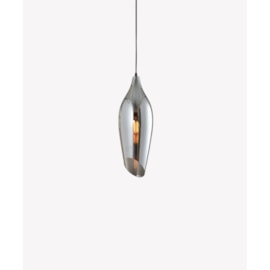 PENDENTE ARUM  1XE27 14,5X40CM VIDRO E ALUMÍNIO FUMÊ E PRETO | OPUS LED OPS 38636 PENDENTE ARUM  1XE27 14,5X40CM VIDRO E ALUMÍNIO FUMÊ E PRETO | OPUS LED OPS 38636