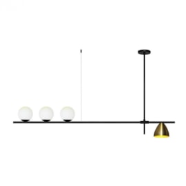PENDENTE ÁVILA RETANGULAR 13X130X12CM ALUMÍNIO E VIDRO | SPOTLINE 805/4 PENDENTE ÁVILA RETANGULAR 13X130X12CM ALUMÍNIO E VIDRO | SPOTLINE 805/4