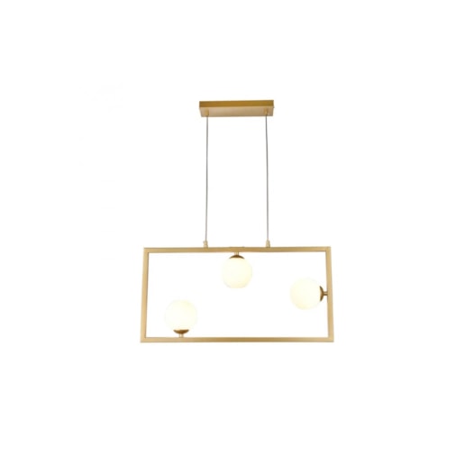 PENDENTE BALANÇO RETANGULAR 30X60CM METAL E VIDRO DOURADO E FOSCO | BELLA ILUMINAÇÃO TR003 PENDENTE BALANÇO RETANGULAR 30X60CM METAL E VIDRO DOURADO E FOSCO | BELLA ILUMINAÇÃO TR003