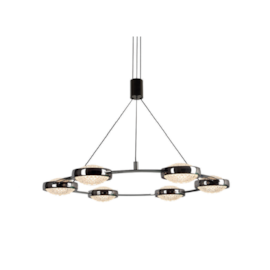 PENDENTE BEEP METAL E ACRÍLICO CROMO NEGRO E TRANSPARENTE 48W 3000K 2300LM| BELLA ILUMINAÇÃO KW010CN PENDENTE BEEP METAL E ACRÍLICO CROMO NEGRO E TRANSPARENTE 48W 3000K 2300LM| BELLA ILUMINAÇÃO KW010CN