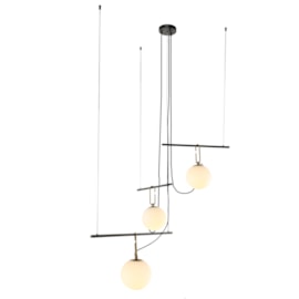 PENDENTE BERLOCK REDONDO Ø93,6CM VIDRO E METAL BRONZE E PRETO | +LUZ PE-112/3.90BROPT PENDENTE BERLOCK REDONDO Ø93,6CM VIDRO E METAL BRONZE E PRETO | +LUZ PE-112/3.90BROPT