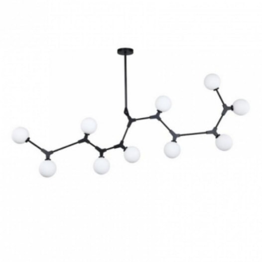 PENDENTE BHEO GR 50X188CM METAL E VIDRO PRETO | NORDECOR 2025 PENDENTE BHEO GR 50X188CM METAL E VIDRO PRETO | NORDECOR 2025