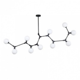 PENDENTE BHEO GR 50X188CM METAL E VIDRO PRETO | NORDECOR 2025 PENDENTE BHEO GR 50X188CM METAL E VIDRO PRETO | NORDECOR 2025