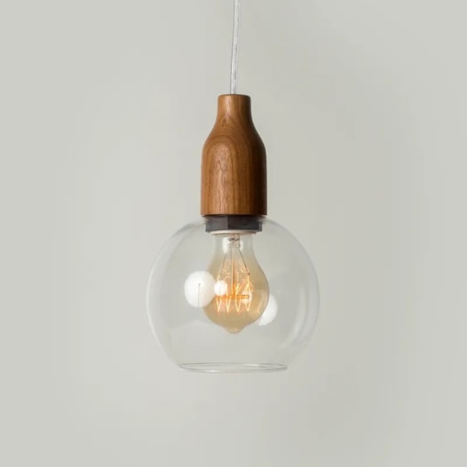 PENDENTE BOLHA VIDRO Ø15CM MADEIRA PINTURA | GOLDEN-ART T2466MD PENDENTE BOLHA VIDRO Ø15CM MADEIRA PINTURA | GOLDEN-ART T2466MD