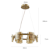 PENDENTE BOUZE CIN 60CM 6XG9 DOURADO E AMBAR | NORDECOR 2534