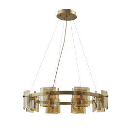 PENDENTE BOUZE CIN 80CM 8XG9 DOURADO E AMBAR | NORDECOR 2536 PENDENTE BOUZE CIN 80CM 8XG9 DOURADO E AMBAR | NORDECOR 2536