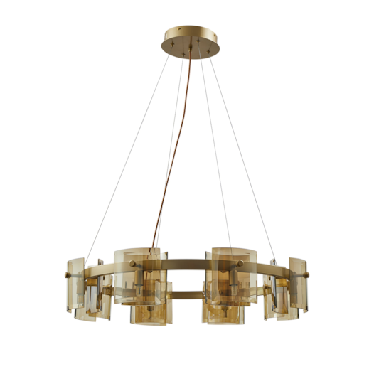 PENDENTE BOUZE CIN 80CM 8XG9 DOURADO E AMBAR | NORDECOR 2536 PENDENTE BOUZE CIN 80CM 8XG9 DOURADO E AMBAR | NORDECOR 2536