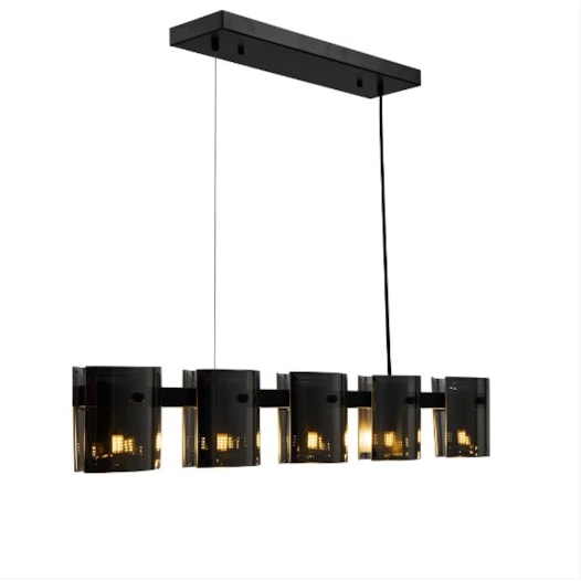PENDENTE BOUZE ORI 5XG9 PRETO E FUME | NORDECOR 2537