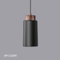 PENDENTE BRONZO 1X E27 Ø11,7X20CM PRETO/BRONZE ...