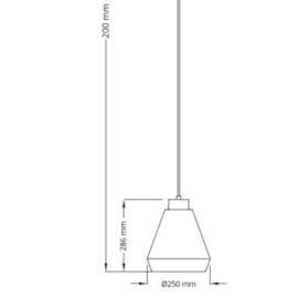 PENDENTE BRONZO 1X E27 Ø25X28,6CM BRANCO/BRONZE | FLAVO FP1070BT