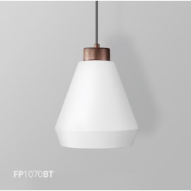 PENDENTE BRONZO 1X E27 Ø25X28,6CM BRANCO/BRONZE | FLAVO FP1070BT