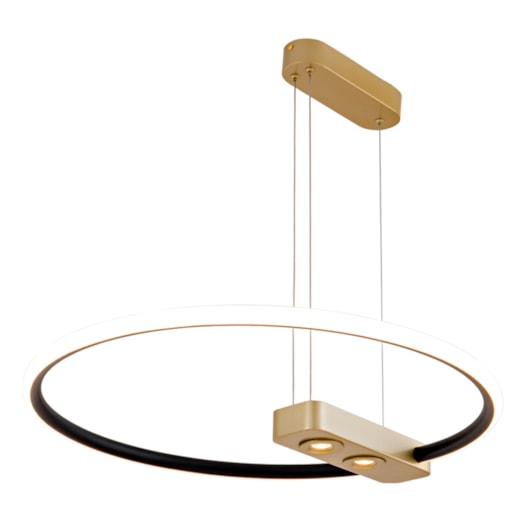 PENDENTE BYTE CIRCULAR PRETO + DOURADO 600X50 LED 35+6W 3000K 2665LM BIVOLT | USINA IMPORTS UI20110/60PTDR PENDENTE BYTE CIRCULAR PRETO + DOURADO 600X50 LED 35+6W 3000K 2665LM BIVOLT | USINA IMPORTS UI20110/60PTDR