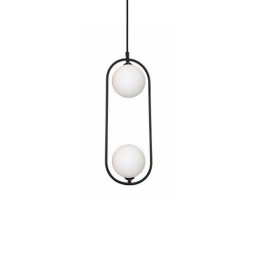 PENDENTE CADRE 17X12X48,5CM METAL PRETO E VIDRO GLOBO FOSCO BRANCO | STUDIOLUCE WHITE PD1334PT-BR PENDENTE CADRE 17X12X48,5CM METAL PRETO E VIDRO GLOBO FOSCO BRANCO | STUDIOLUCE WHITE PD1334PT-BR