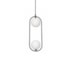 PENDENTE CADRE 17X12X48,5CM METAL PRETO E VIDRO GLOBO FOSCO BRANCO | STUDIOLUCE WHITE PD1334PT-BR