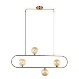 PENDENTE CADRE 95X12X48CM METAL BRONZE E VIDRO CHAMPAGNE | STUDIOLUCE WHITE PD1329BZ